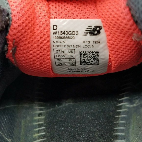 New Balance 1540v3 Women's Size 7.5D Gray Running Shoes Sneakers W1540GD3 - Picture 10 of 10